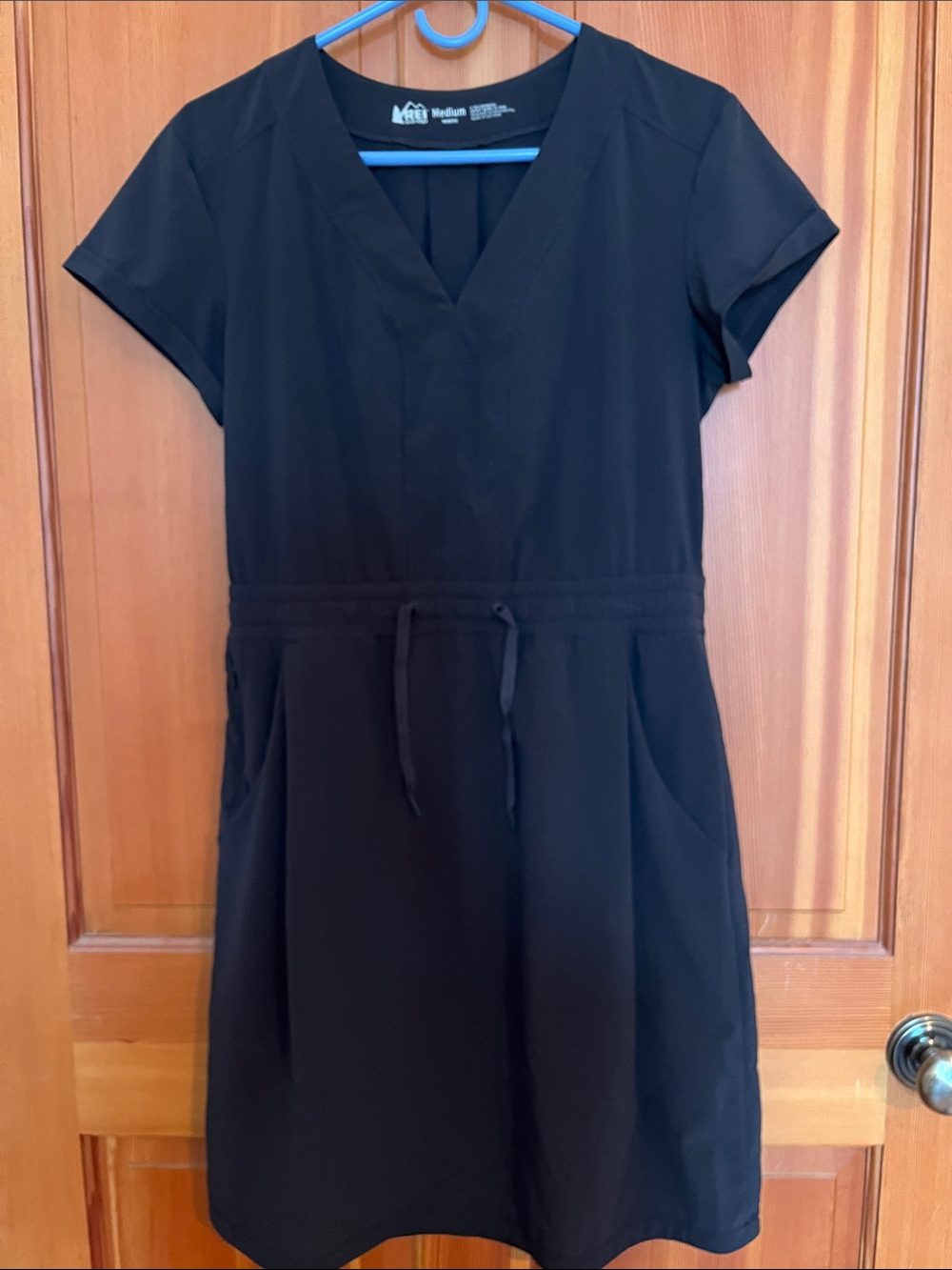 REI Black Aorki Travel Dress with Pockets